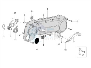 SCARABEO 50 2T CARBURATORE E4 STREET (EMEA) drawing Clutch cover