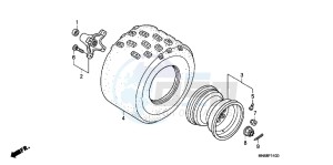 TRX250XC drawing REAR WHEEL