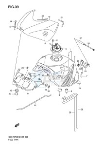 GSX-R750 (E2) drawing FUEL TANK (MODEL K6)