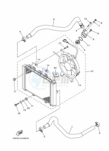 YFM700FWAD GRIZZLY 700 EPS (BDEJ) drawing RADIATOR & HOSE