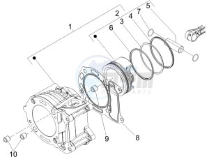 GTV 125 4T (Euro 3) drawing Cylinder - piston - wrist pin unit