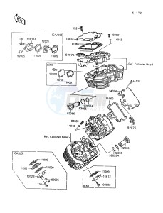 VN 1500 A [VULCAN 88] (A6-A9) [VULCAN 88] drawing CYLINDER HEAD COVER