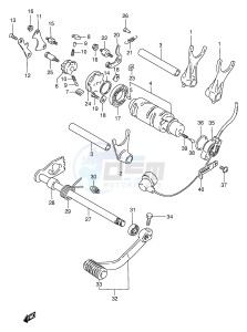 VS600GL (E2) INTRUDER drawing GEAR SHIFTING