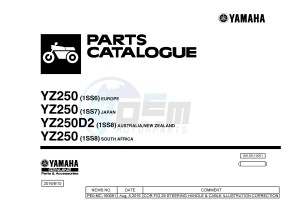 YZ250 (1SS8 1SS8) drawing .1-Front-Page