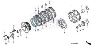 CBR125RW9 U / WH drawing CLUTCH