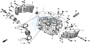 VT1100C2 drawing CYLINDER HEAD (REAR)