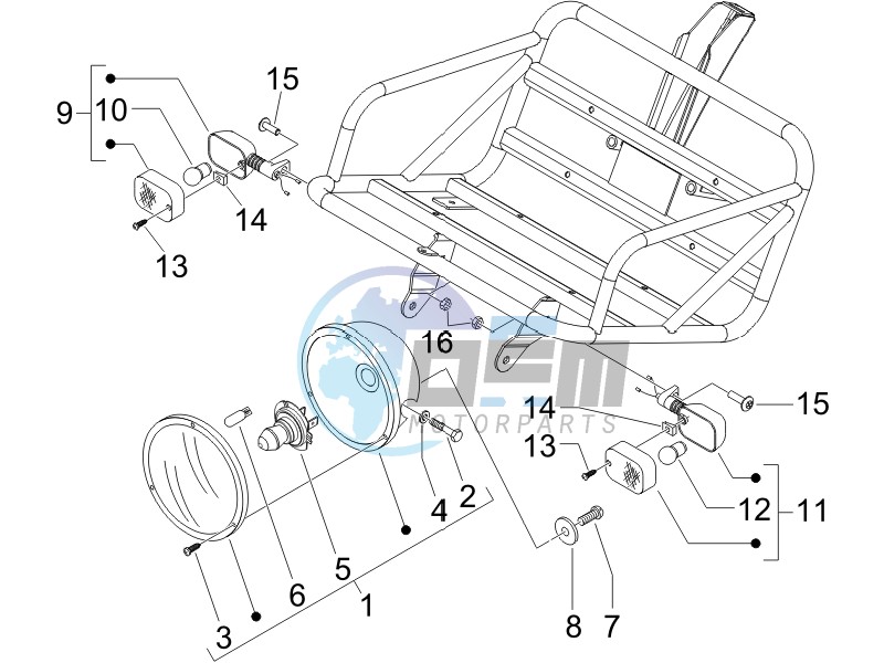 Front headlamps - Turn signal lamps