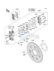 Z750R ZR750NBF FR GB XX (EU ME A(FRICA) drawing Front Brake