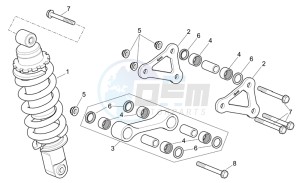 Pegaso Strada-Trail 650 ie drawing Rear Shock absorber