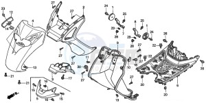 SFX50SMM drawing FRONT FENDER/STEP FLOOR