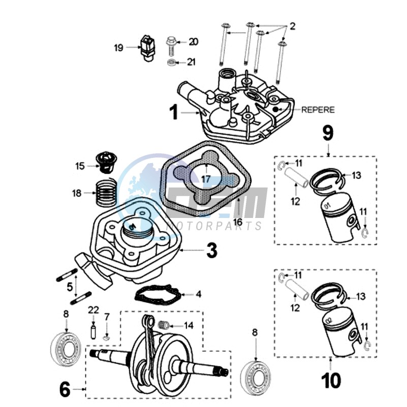 CRANKSHAFT AND CYLINDER