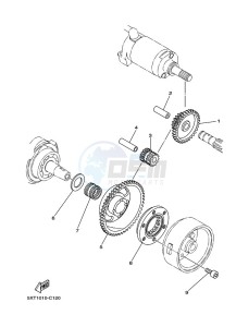 XT250 XT250P (B1UK) drawing STARTER CLUTCH