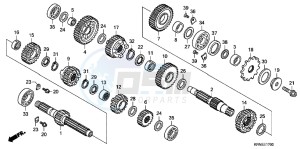 CRF250RD CRF250R Europe Direct - (ED) drawing TRANSMISSION