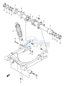 LT-F400 (E24) drawing REAR SWINGINGARM