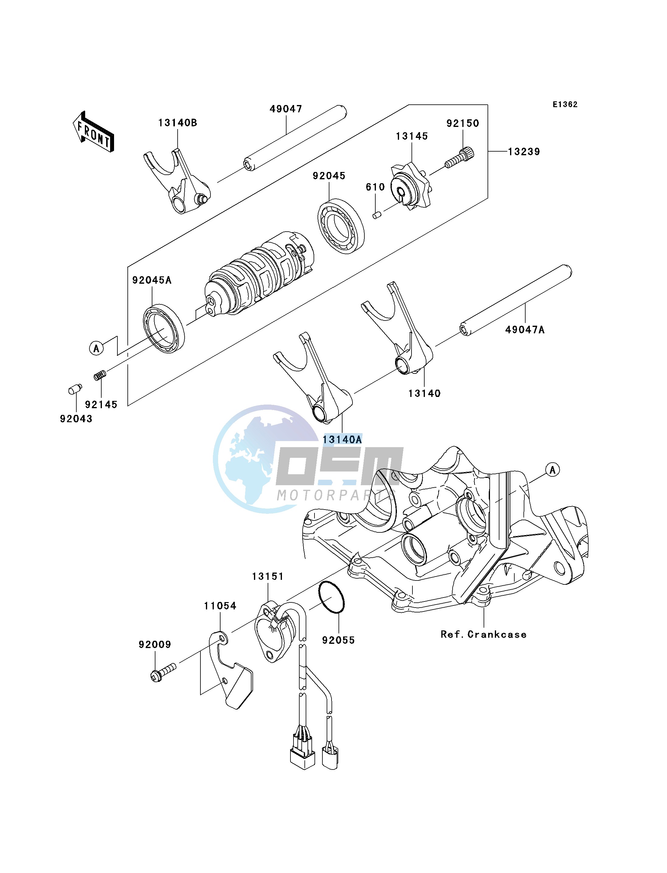 GEAR CHANGE DRUM_SHIFT FORK-- S- -