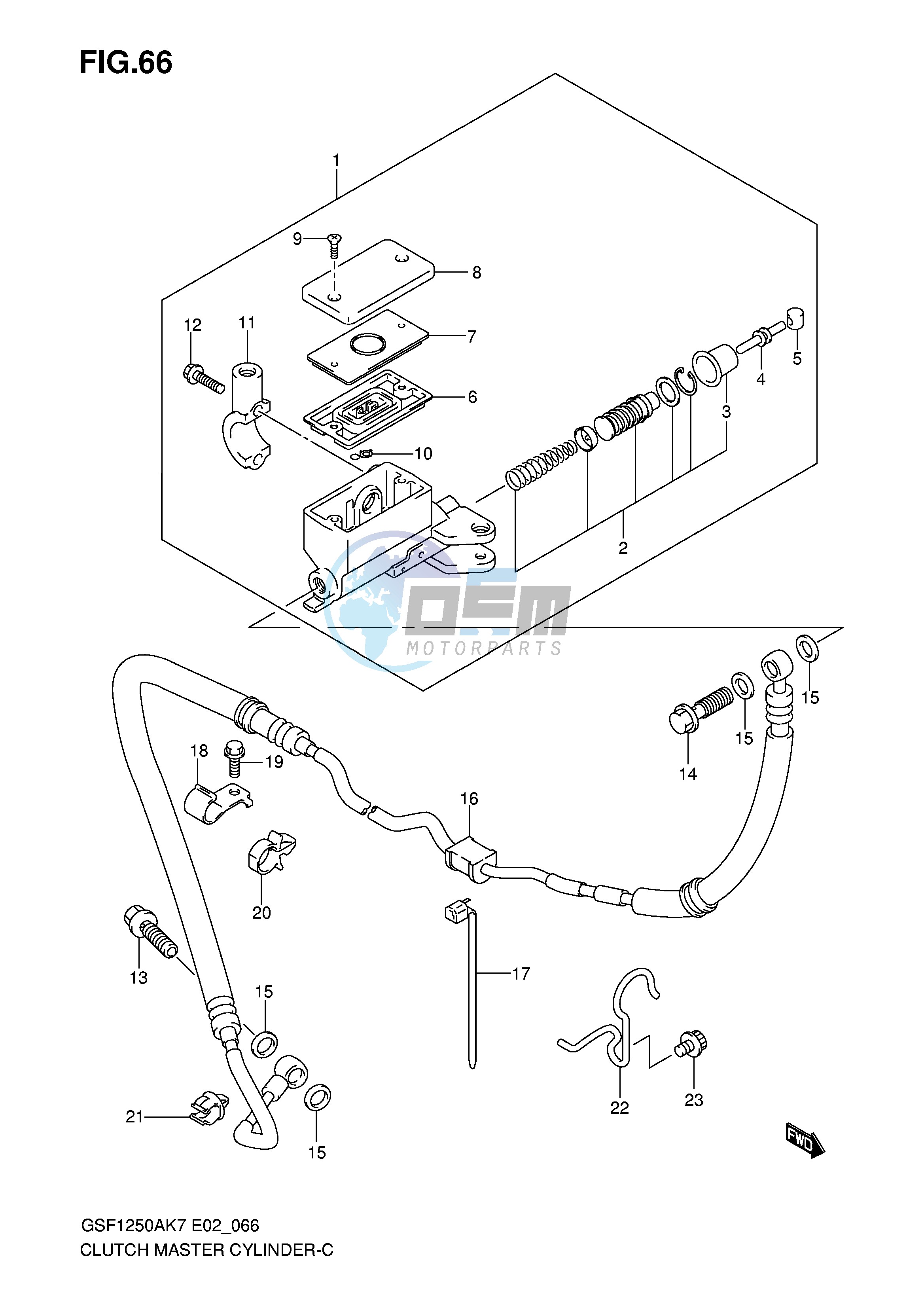 CLUTCH MASTER CYLINDER (GSF1250K7 AK7 K8 AK8 K9 AK9)