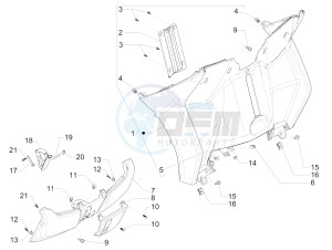 MP3 500 SPORT BUSINESS ABS E3-E4 (NAFTA)2 drawing Front glove-box - Knee-guard panel