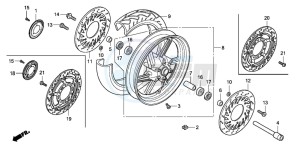 CBF600NA drawing FRONT WHEEL