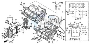 CB600F2 CB600S drawing CRANKCASE