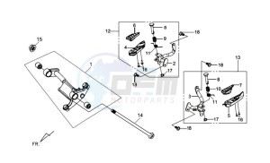 GTS 125 EFI drawing FOOTREST L / R