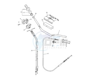 YZ F 250 drawing STEERING HANDLE AND CABLE