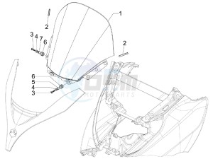 MP3 250 (USA) USA drawing Windshield