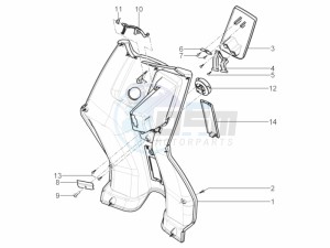 TYPHOON 125 4T 2V E3 (APAC) drawing Front glove-box - Knee-guard panel