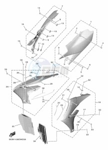 WR450F (BDB8) drawing SIDE COVER