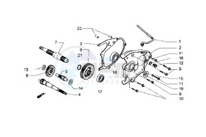 Hexagon 250 GT drawing Rear wheel shaft