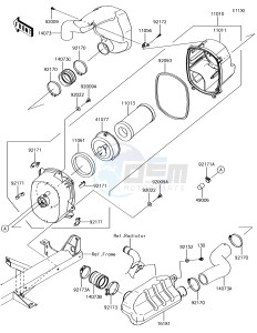 MULE PRO-DXT KAF1000BJF EU drawing Air Cleaner