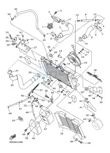 XJ6SA 600 DIVERSION (S-TYPE, ABS) (36D9) drawing RADIATOR & HOSE