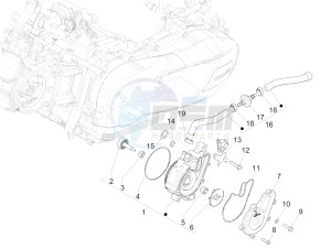 Medley 125 4T ie ABS E4 (EMEA) drawing Cooler pump