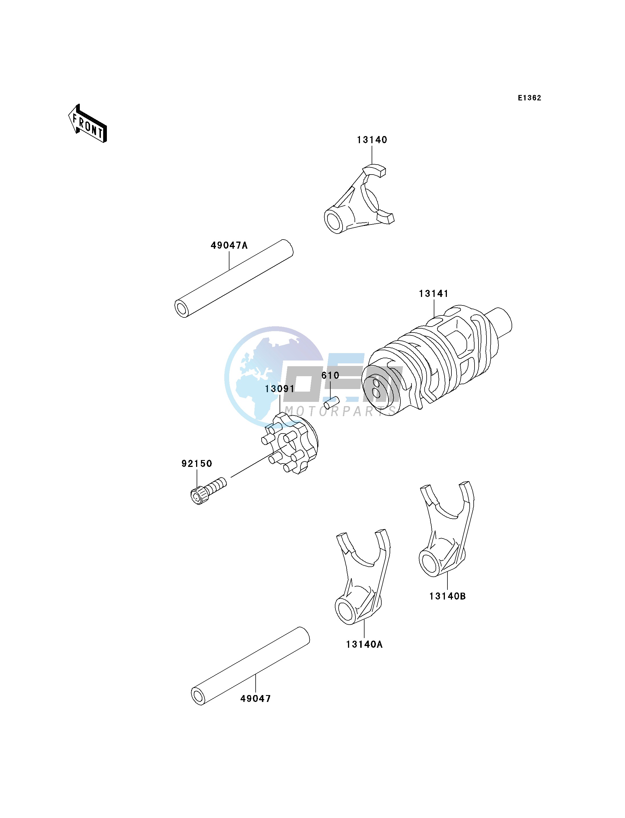 GEAR CHANGE DRUM_SHIFT FORK-- S- -