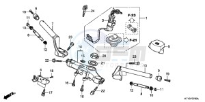 CBR125RTC drawing HANDLE PIPE/TOP BRIDGE