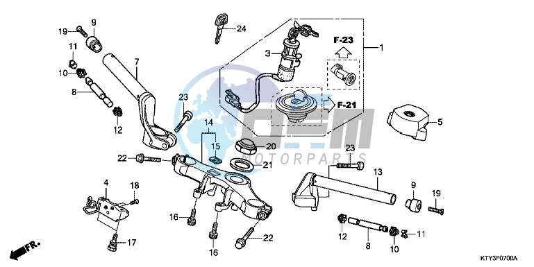 HANDLE PIPE/TOP BRIDGE