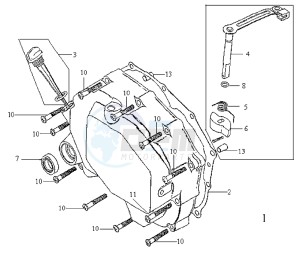 WOLF 125 drawing CRANKCASE COVER RIGHT