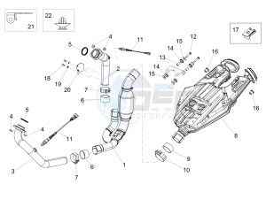 SHIVER 900 E4 ABS NAVI (EMEA) drawing Exhaust pipe