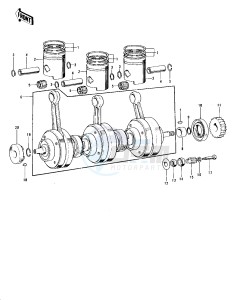 S3 A [MACH II] (A) 400 [MACH II] drawing CRANKSHAFT_PISTONS -- 74-75 S3_S3-A- -