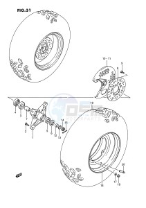 LT250R (E1) drawing FRONT WHEEL