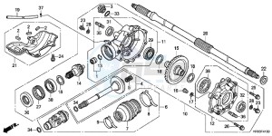 TRX500FMC ED drawing REAR FINAL GEAR