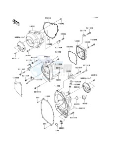 ZR 1000 A [Z1000] (A1-A3) drawing ENGINE COVER-- S- -