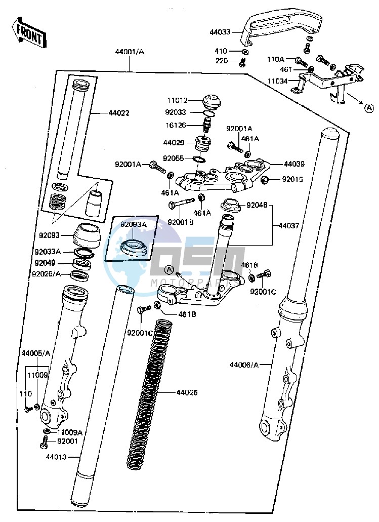 FRONT FORK -- KZ440-D4_D5- -