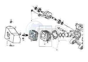 ATLANTIS O2 TWO CHIC - 50 cc drawing CRANKSHAFT-CYLINDER