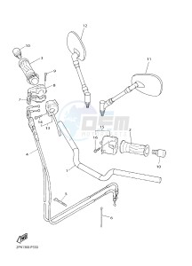 XJR1300C XJR 1300 (2PN4) drawing STEERING HANDLE & CABLE