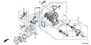 GLR1251WHF CB125F UK - (E) drawing THROTTLE BODY