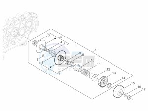 Typhoon 125 4T 2V E3 (NAFTA) drawing Driven pulley