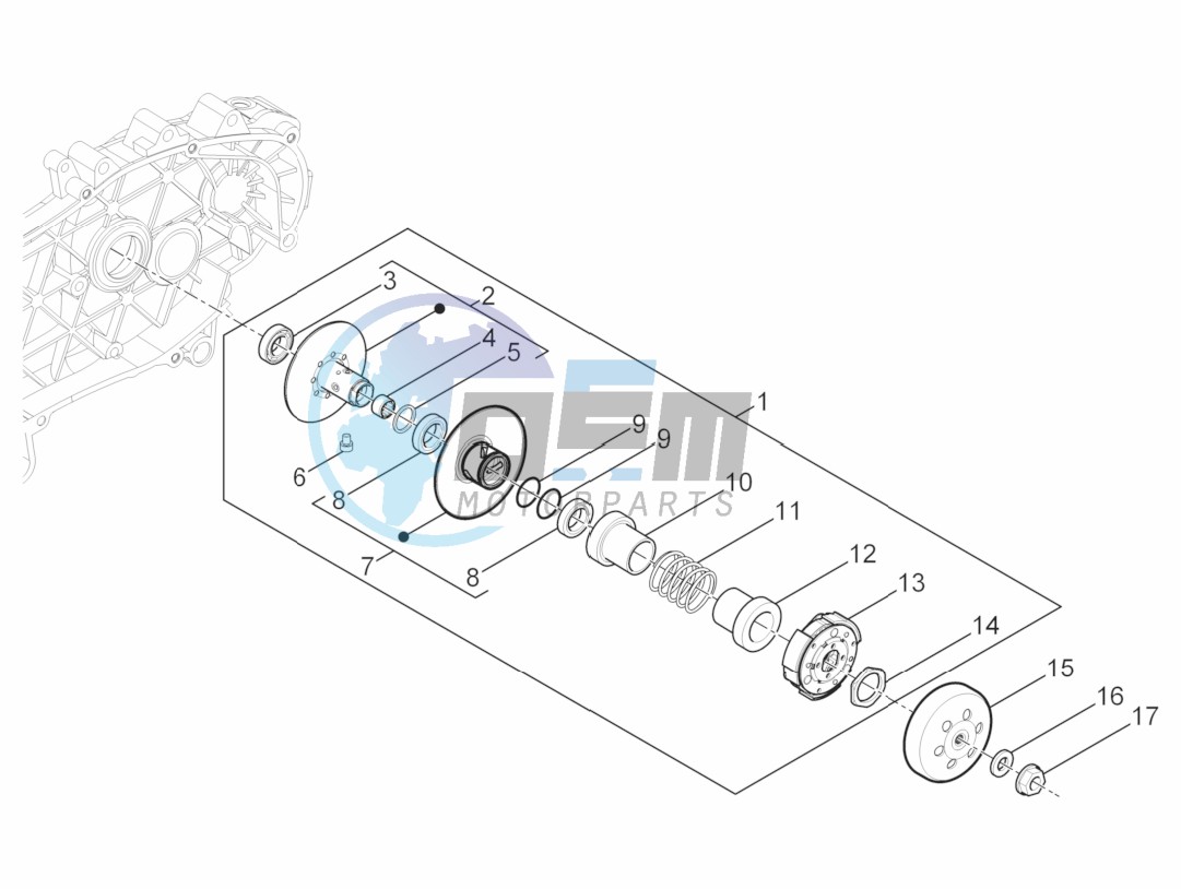 Driven pulley