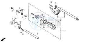 VT600C drawing GEARSHIFT DRUM