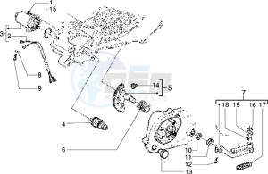 Skipper 150 my98 drawing Starting motor-starter lever