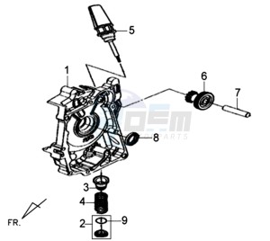 ORBIT II 50 drawing CRANKCASE RIGHT / START MOTOR